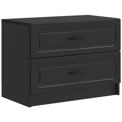 Armadio da Notte Nero 62 x 34,5 x 44,5 cm Legno ingegnerizzato - Foto 1