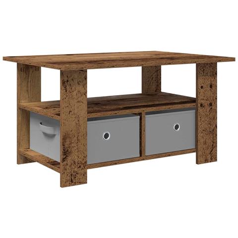 Tavolino da salotto con cassetto Legno vecchio 77 x 55 x 42 cm - Foto 1