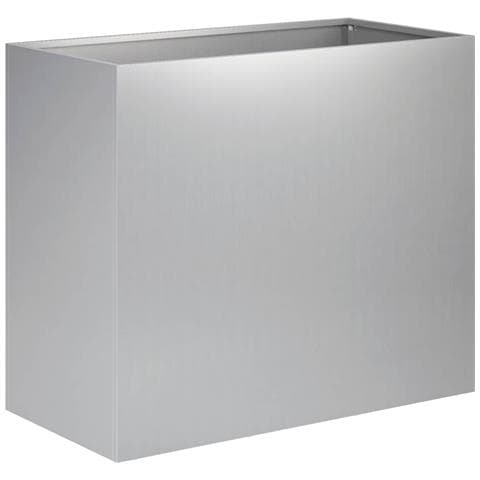 Vaso da giardino Argento 60 x 30 x 50 cm Acciaio zincato - Foto 1