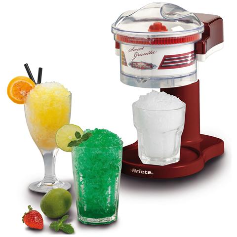 ARIETE Sweet Granita Party Time Tritaghiaccio Potenza 85 Watt Acciaio Inox Colore Rosso ARIETE Sweet Granita Party Time Tritaghiaccio Potenza 85 Watt Acciaio Inox Colore Rosso