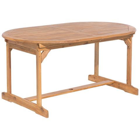 Set Da Giardino In Legno 8 Posti Con Cuscini A Righe Blu / beige Maui - Foto 28