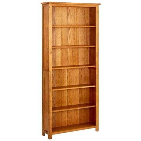 Libreria a 6 Ripiani 80x22,5x180 cm in Massello di Rovere - Foto 1