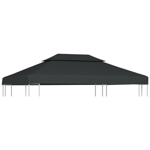 Copertura Superiore Per Gazebo A 2 Strati 310g / m²4x3m Antracite - Foto 1