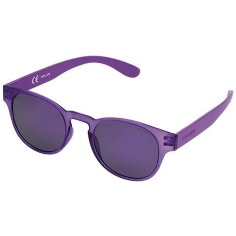 POLICE - Occhiali da sole S1945 Exchange 2 Rotondi, SEMI MATT TRANSPARANT  VIOLET FRAME / PURPLE MIRROR LENS - ePRICE