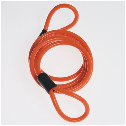 Cavo Reminder Promemoria Antifurto Lucchetto Acciaio Rivestito Gomma Rosso - Foto 1
