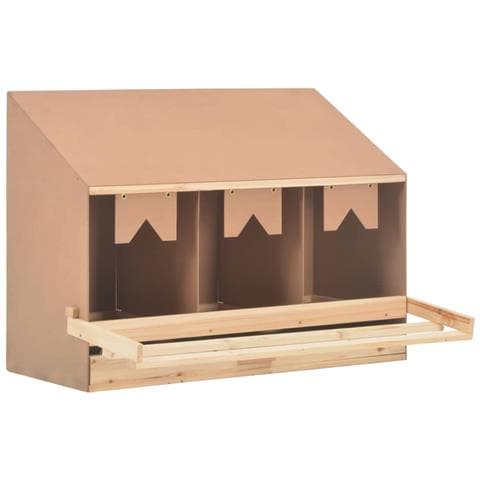 Casetta Cova per Galline 3 Scomparti 93x40x65 cm Legno di Pino - Foto 1
