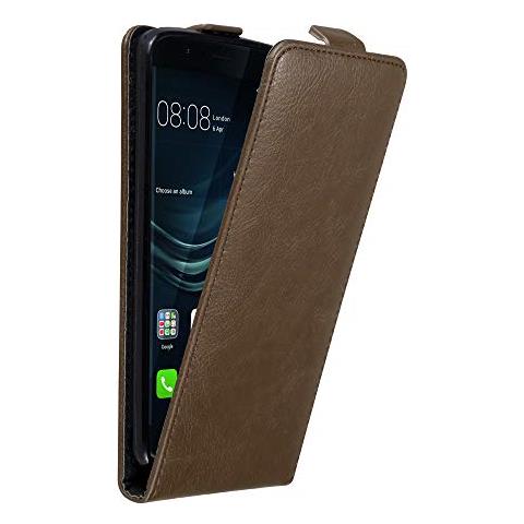 Custodia Compatibile Con Huawei P9 In Bruno Caffè - Coperchio Protettivo In Design Flip Con Chiusura Magnetica - Foto 1