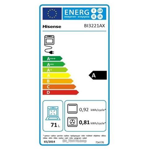HISENSE - Forno Elettrico da Incasso BI3222AX Capacità 71 L Multifunzione  Ventilato Colore Nero, Acciaio inossidabile - ePRICE