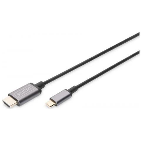 Usb-c Hdmi Adapter 1.8m 4k 30hz Black Metal Housing - Foto 2