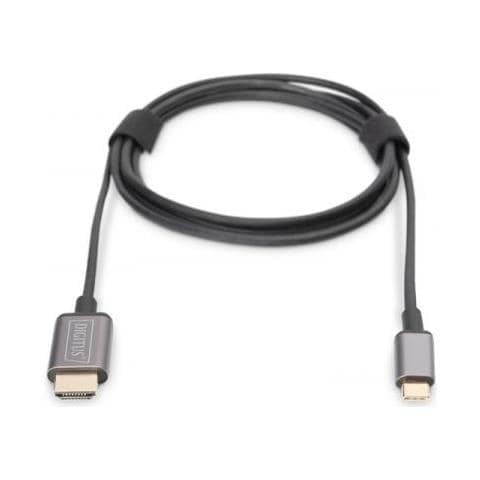 Usb-c Hdmi Adapter 1.8m 4k 30hz Black Metal Housing - Foto 1