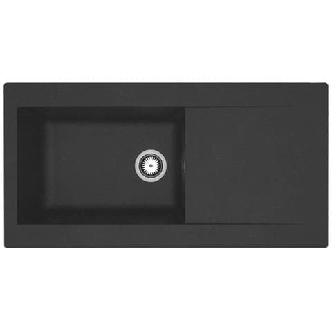 Lavello Da Incasso In Resina Lierra 1000x500mm 1 Vasca Grande - Nero - Manifattura Francese - Foto 1