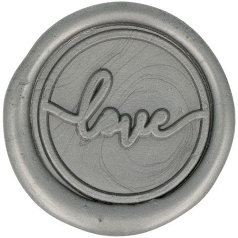 10 Sigilli In Cera Da Incollare 25 Mm - Love Argento - Foto 1