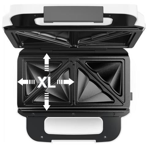 Snack Xl Sw7011 Tostiera 850 W Bianco, Acciaio Inossidabile - Foto 2