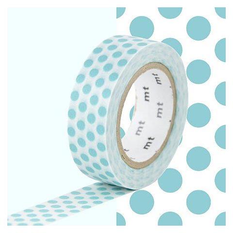 Nastro Adesivo Decorativo Con Punti - Blu Laguna - 1,5 Cm X 7 M - Foto 1