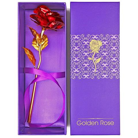 Rosa Artificiale Rosso/oro - Foto 10