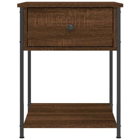 Comodino Marrone Fumo 44x45x58 Cm In Legno Multistrato - Foto 2