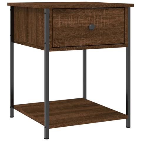 Comodino Marrone Fumo 44x45x58 Cm In Legno Multistrato - Foto 1