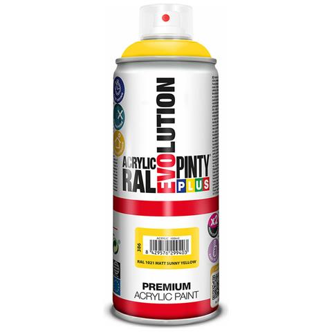 Vernice Spray Pintyplus Evolution Ral 1021 Sunny Yellow 400 Ml Mat - Foto 1
