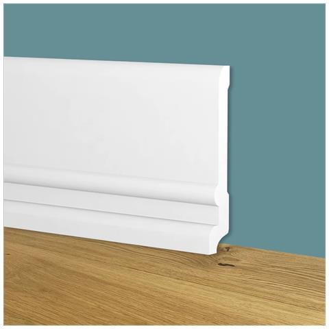 Battiscopa Zoccolino Bianco Mod. Toscano 128x20x2000mm In Polimeri - Polistrutturato - Foto 1