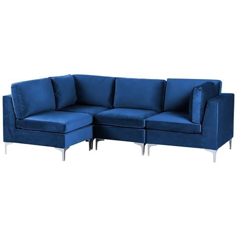 4 Posti Evja Velluto Blu Marino Lato Destro - Foto 2