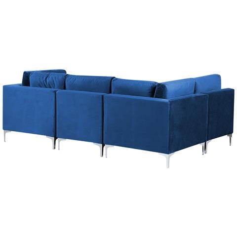 4 Posti Evja Velluto Blu Marino Lato Destro - Foto 8