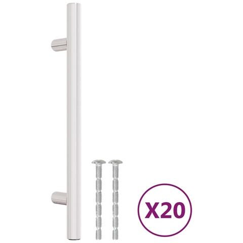 Maniglie per Mobili 20pz Argento 128mm in Acciaio Inox - Foto 2