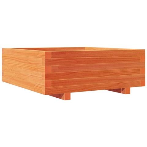 Fioriera Giardino Marrone Cera 70x70x26,5cm Legno Massello Pino - Foto 2