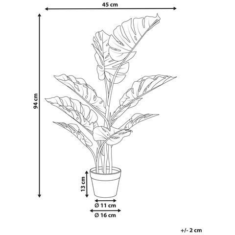Pianta Artificiale Monstera Plant Verde - Foto 5