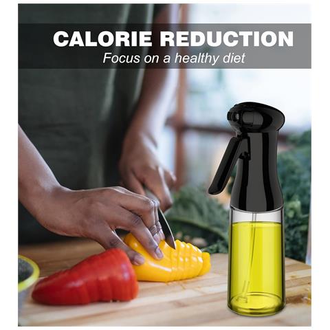 Spruzzatore Di Olio Nero In Vetro Massiccio 200ml Per Friggitrice - Foto 5