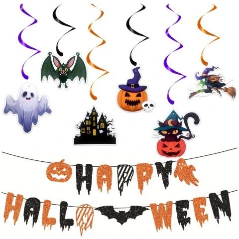 Ghirlanda Spirale Decorativa Per Festa Di Halloween - Atmosfera Magica E Coinvolgente - Foto 1