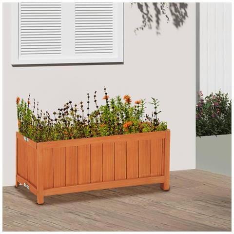 Fioriera In Legno Pieghevole Vaso Per Fiori E Piante Esterno Giardino 70x30x25cm - Foto 1