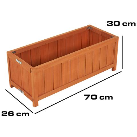 Fioriera In Legno Pieghevole Vaso Per Fiori E Piante Esterno Giardino 70x30x25cm - Foto 2