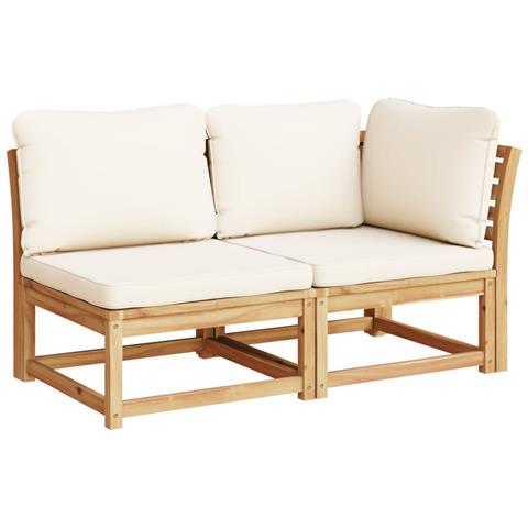 Set Salotto Da Giardino 5 Pz Con Cuscini Legno Massello Acacia - Foto 3