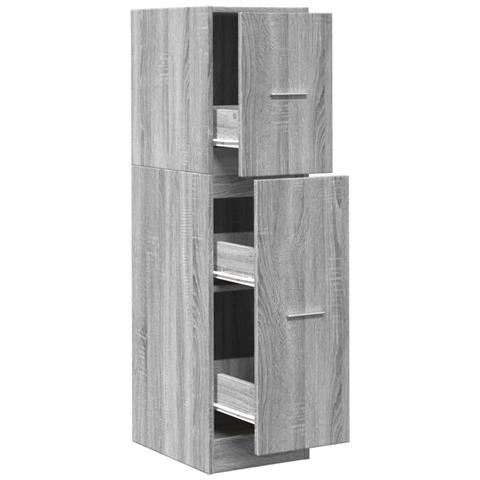 Armadietto Da Farmacia Grigio Sonoma 30x41x118 Cm In Truciolato - Foto 2