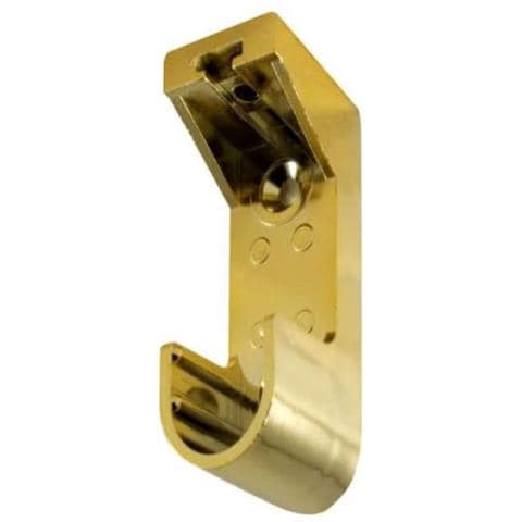 2 Pezzi - Supporto Tubi Ovali In Plastica Cromata 30x15mm - Per Armadi - Con Viti - Foto 1