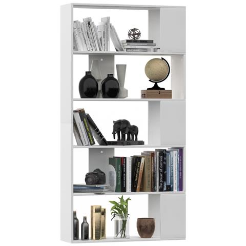 Lusso Casadino -  Libreria/divisorio Bianco 80x24x159 Cm In Legno Ingegnerizzato - Foto 2