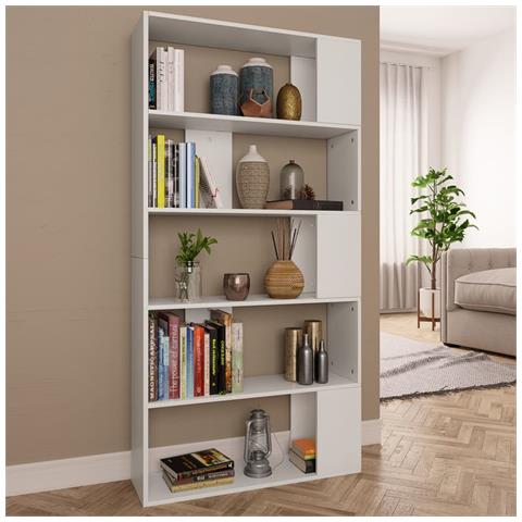 Lusso Casadino -  Libreria/divisorio Bianco 80x24x159 Cm In Legno Ingegnerizzato - Foto 8