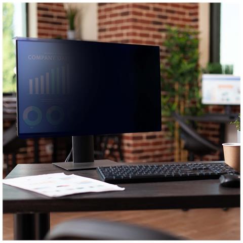 Filtro privacy per monitor da 27" 16:9, filtro di sicurezza in acrilico da appendere, pellicola protettiva ad installazione rapida, + /- 30 gradi, lucido - Foto 2
