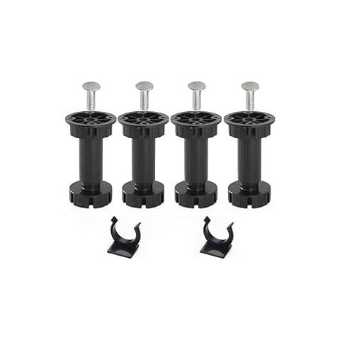 Kit 4 Piedi Tondi Regolabili Cucuna Con Viti E Clip Battiscopa H 120 Mm - Foto 1