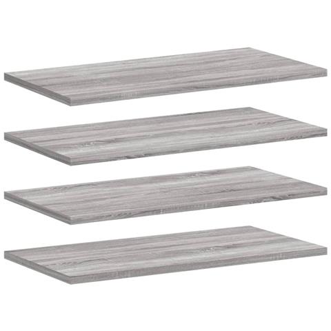 Lusso Casadino - Mensole Parete 4pz Grigio Sonoma 60x20x1,5cm Legno Multistrato - Foto 1