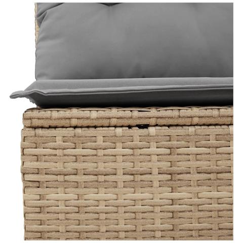 Set Divani da Giardino 11 pz con Cuscini Beige in Polyrattan - Foto 9