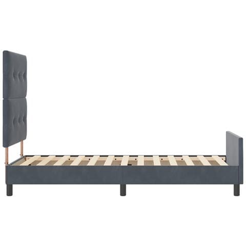 Letto Grigio Scuro, 100x200 cm, Realizzato in Velluto - Foto 9