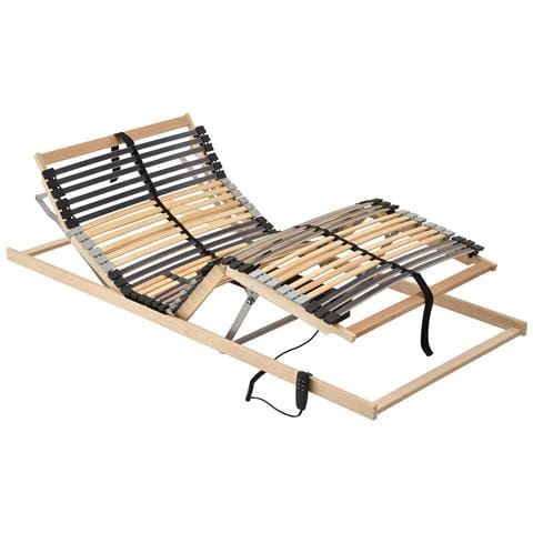 Base a doghe Marrone 80 x 190 cm Legno massello di faggio - Foto 1
