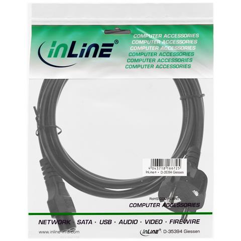 Cavo alimentazione spina Shu.cko presa C5 per notebook, nero, 0,3m - Foto 3