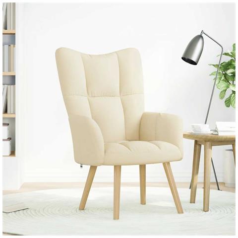 Sedia Relax Crema in Tessuto - Foto 2