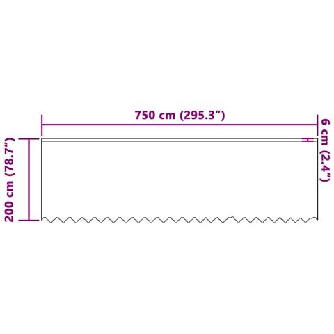 Tende con tende Bianco 750 x 200 cm Poliestere - Foto 8