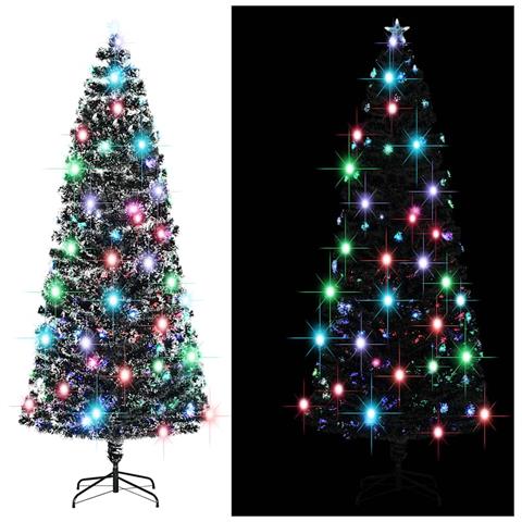 Lusso Casadino -  Albero Di Natale Preilluminato Con Supporto E Led 240 Cm Fibra Ottica - Foto 1