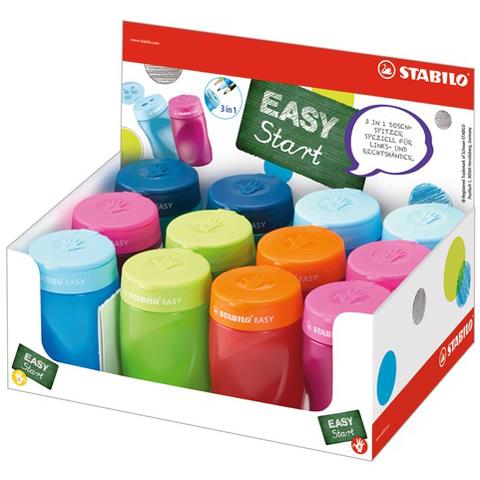 EASYtemperino - Temperamatite Ergonomico - Display con 12 temperini - 9 per destrimani e 3 per mancini - Foto 1