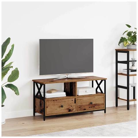 Mobile TV con cassetto Legno vecchio 90 x 33 x 45 cm - Foto 2