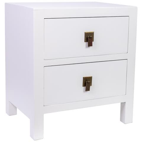 Comodino In Legno Con 2 Cassetti 45x34x50,5 - Foto 1